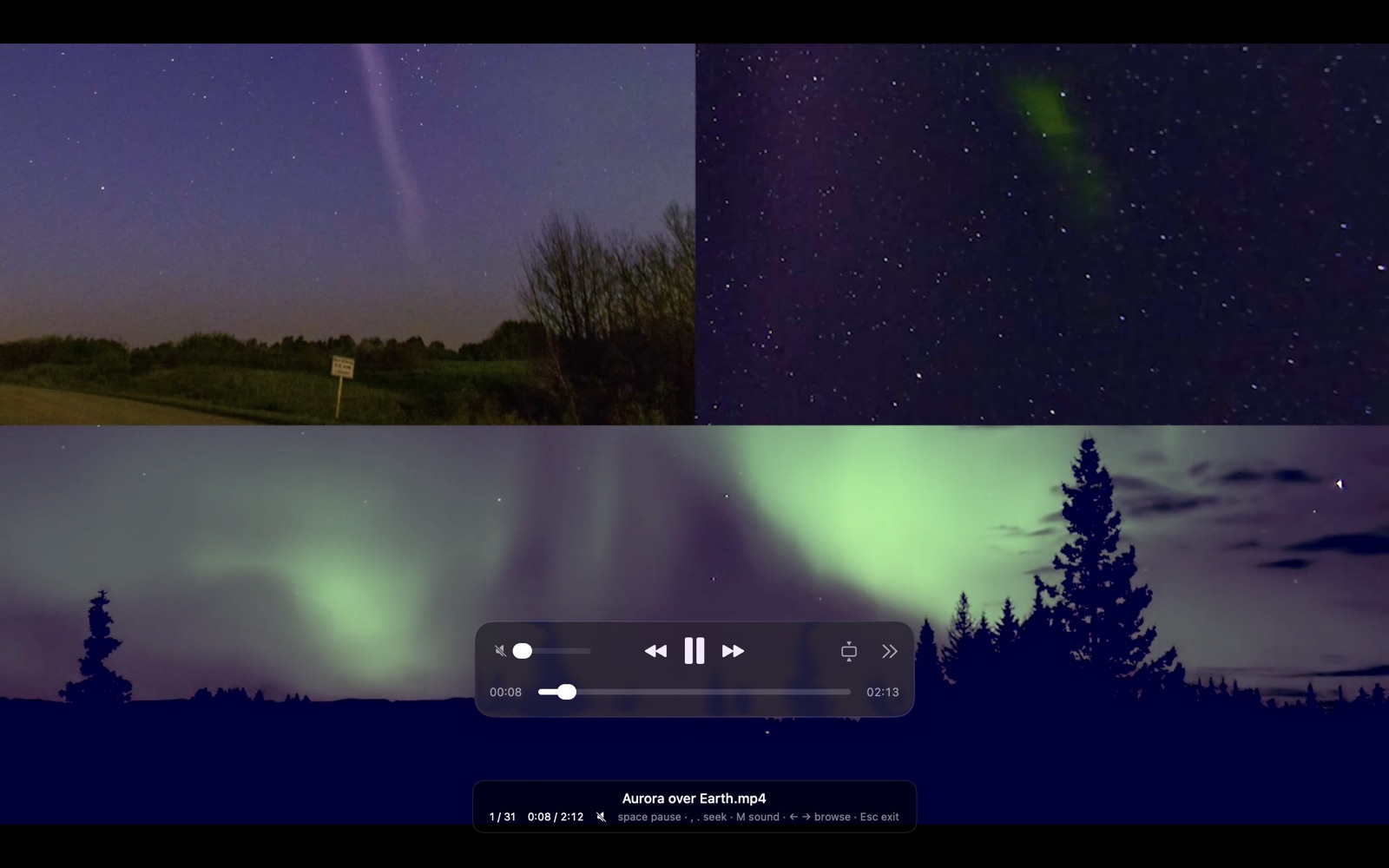 Video playing full screen